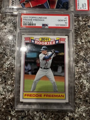 2011 Topps Lineage - Rookies Freddie Freeman #1 (RC) PSA 10 - Image 1 of 2