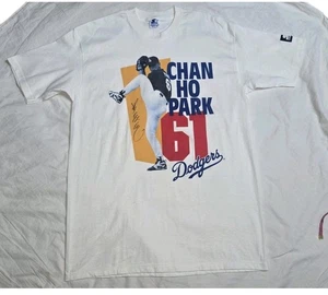 Vintage 90s Starter LA Dodgers Chan Ho Park #61 T-Shirt NOS Single Stitch Signed - Bild 1 von 7