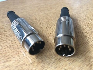 Deltron Spina Din 5 Poli, Blocco a Vite, Maschio, Montaggio Cavo 2 PEZZI Z101 - Foto 1 di 2