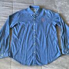 Verizon Shirt Mens L Blue Classic Fit Button Down Long Sleeve Employee