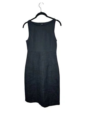 Новое без ценников женское платье-футляр Theory Yeneth Tweed 2 смешанные материалы шерстяная смесь вырез лодочка - Изображение 1 из 4