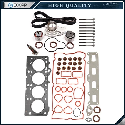 Juego de pernos de cabeza de 2,4 para Chrysler PT Cruiser Jeep 03-09 correa de distribución kit de bomba de agua Foto 1 de 4