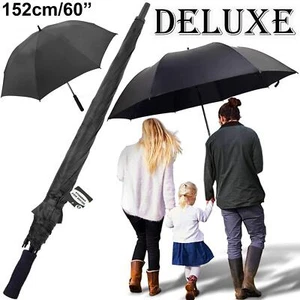 152cm Extra Large Golf Umbrella DELUXE Windproof Automatic Auto Open Strong UK - Picture 1 of 10