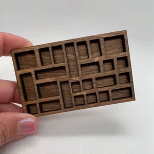 Bandeja para impresoras decoración con cubbitos - madera - escala 1:12 ENVÍO RÁPIDO A EE. UU. - Imagen 1 de 1