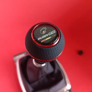 ROT LEDER MUGEN POWER SCHALTKNAUF für CIVIC ACCORD S2000 JAZZ INTEGRA EP3 FN2 FK - Bild 1 von 6