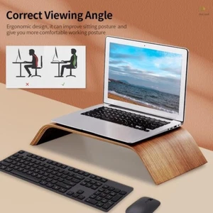 SAMDI Wooden Stand All-in-one Machine Monitor Laptop Holder for iMac - Picture 1 of 9