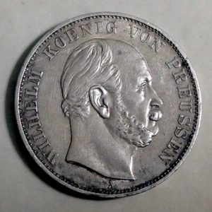 1871 Prussia Germany One Thaler WILHELM I - Franco Prussian war commemorative - Picture 1 of 2