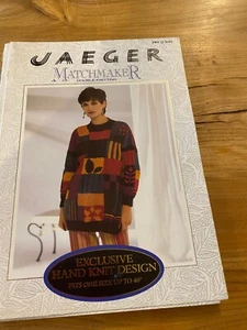 New JAEGER Lady's PATCHWORK TUNIC Knitting Pattern MATCHMAKER DK 5085 - Picture 1 of 1