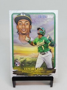 2023 Bob Ross Joy Of Baseball Budding Talents Esteury Ruiz /35 Blue Rookie