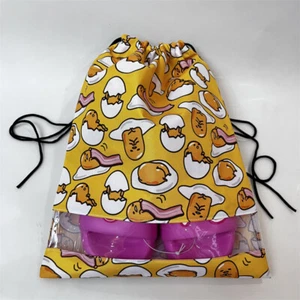 Gudetama Anime Storage Drawstring Bag Shoe Cover Travel Handbag Dust-proof - Picture 1 of 6