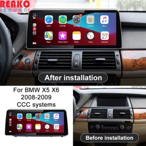 12.3" CarPlay Car Stereo Radio QLED Nav SWC AM For BMW X5 X6 CCC 4+64G Head Unit - Picture 1 of 19