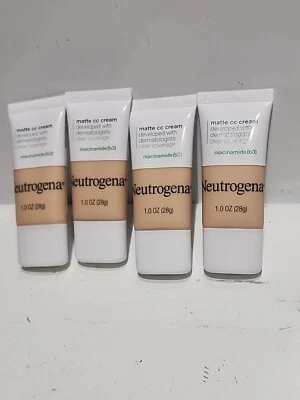 LOT OF 4 Neutrogena Clear Coverage Flawless Matte CC Cream, Porcelain 2.0  1 oz - Image 1 of 2