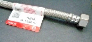 16" Faucet Connector Braided Stainless Steel 1/2" Female Pipe THD - Bild 1 von 4