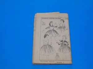 Advance Schnittmuster #8033 Mädchen Kleid & Strickjacke Jacke Gr. 10 Vintage 50er/60er - Bild 1 von 3