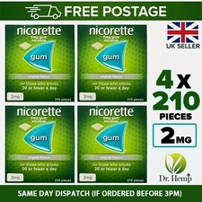 Nicorette Original 2Mg Gum 210's New Long Expiry - 2022 Pack 0f 4