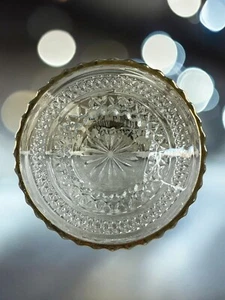 Anchor Hocking Wexford 24 K Gold Rim Dip Candy Bowl Only 5 Inch New Without Box - Picture 1 of 3