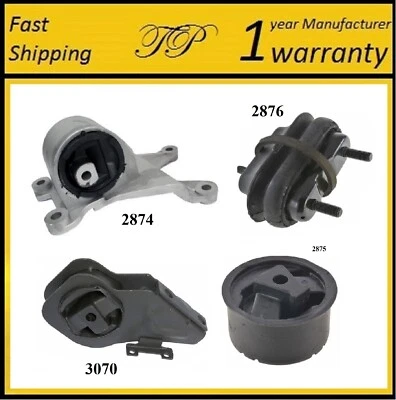 4 piezas montaje de motor y transmisión apto para Chevrolet Malibu 1997-2001 2,4 L y 3,1 L - transmisión automática Foto 1 de 4