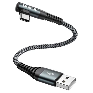 USB C Kabel 90° Winkel 30CM Nylon Geflochtenes Typ C Ladekabel Schnellladekabel - Bild 1 von 6