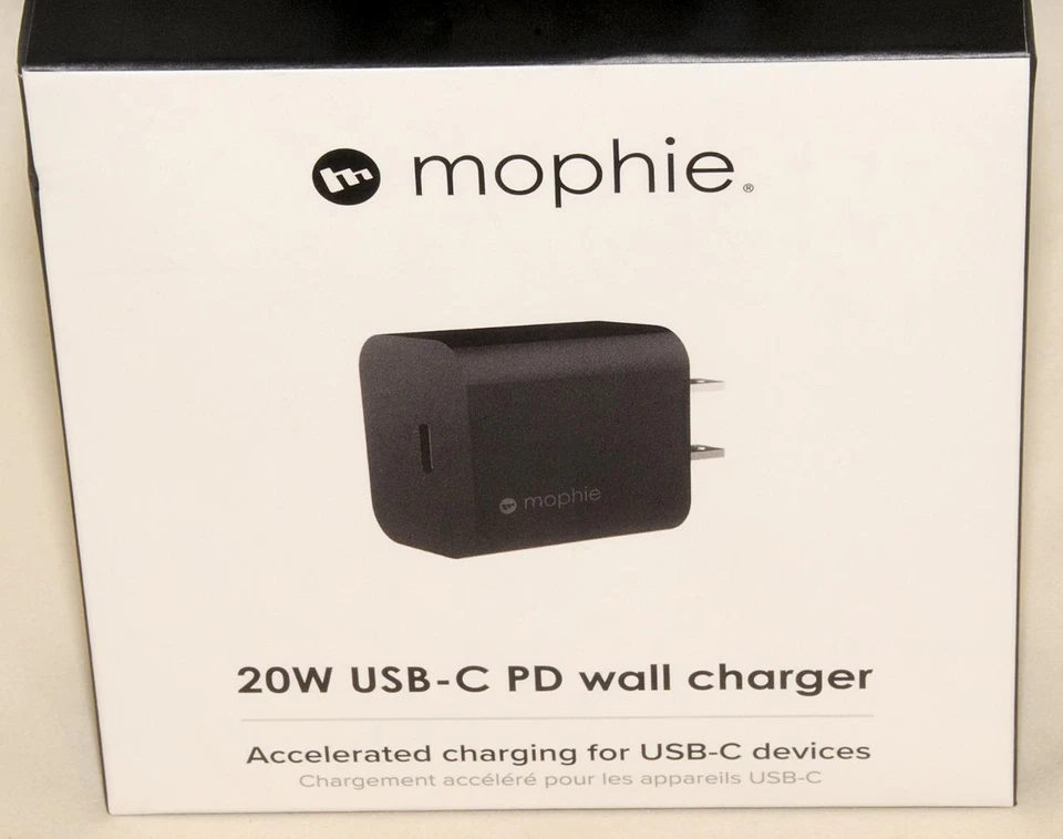 Mophie USB-C PD Wall Charger - 20W USB-C PD Wall Charger - Black