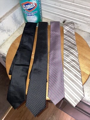 LOTE de 4 corbatas de algodón ORIGINAL PENGUIN para hombre, Ben Sherman, Cole Foto 1 de 4