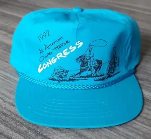 Vintage Official 1992 All American Quarter Horse Congress Hat Adjustable Cap - Picture 1 of 3