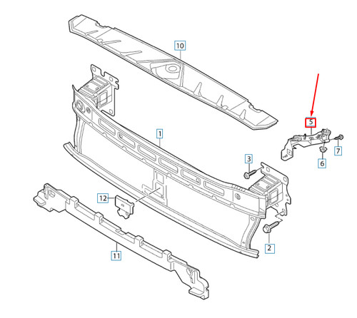 Audi Q2 2020 Front Bumper Mount Bracket Right Driver Side 