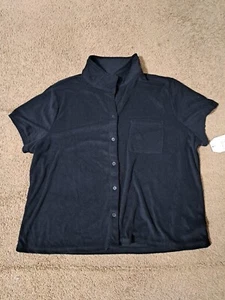Time And True Missy Cover Up Black Size L (12-14) Women's Shirt Blouse ) - Picture 1 of 12