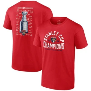 Maglietta Florida Panthers Fanatics 2024 Stanley Cup Champions firmata Roster 4XL - Foto 1 di 5