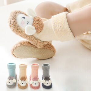 Newborn Infant Baby Boy Girls Toddlers Indoor Animals Slipper Infant Lace Socks