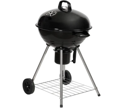 Kettle Charcoal BBQ - Large 56cm Grill - Black & Aluminium - Cheap, Good Value - Image 1 of 4