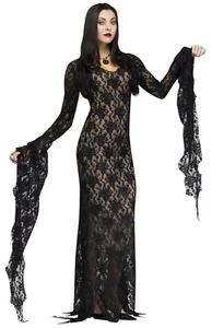 Fun World Addams Family Morticia Addams Darkness Womens Haloween Costume 124044 - Picture 1 of 3