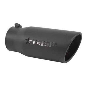 UNIVERSAL RBP 4" INLET 5" OULET DIESEL TRUCK TAILPIPE BLACK EXHAUST MUFFLER TIP - Picture 1 of 4