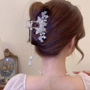 Haarschmuck Schmetterling Haarspange Perlen Haarkralle koreanischer Stil Kopfbedeckung - Bild 1 von 15