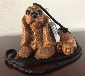 NEW TIMMY WOODS NWT COCKER SPANIEL DOG PURSE CLUTCH MINAUDIERE PUREBRED PUPPY - Picture 1 of 12