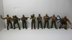 G.U.T.S GROUND TROOPS 1986 MATTEL LOT OF 8 FIGURES - Picture 1 of 2