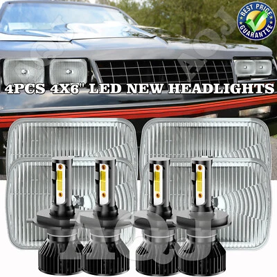4P 4x6" LED Headlights DRL Fit For Freightliner FLD120 1988-2010 FLD112 Classic Foto 1 de 4