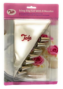 Tala Icing Bag Cake Decorating Baking Cake Cupcake With 8 Assorted Nozzles - Picture 1 of 3