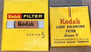 Kodak Series V (5) Light Balancing filters - type f 85c and 81c - Picture 1 of 5