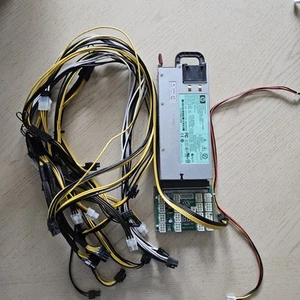 1200w HP Server PSU with Breakout Board and 8x 6-PIN PCIE connectors - Picture 1 of 3