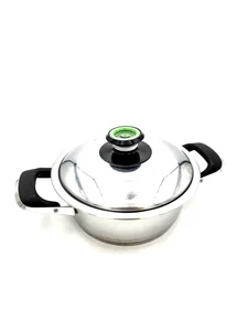 AMC Kochtopf mit Visiotherm Deckel 2,5 L 20 cm Durchmesser gebraucht silber top - Picture 1 of 7