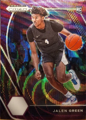 2021-22 Panini Prizm Jalen Green RC Rockets Purple Wave Prizm SP Variation DP #4 - Image 1 of 2