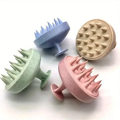 Silicone Soft Head Scrubber Scalp Massager Shampoo Brush Hair Wash Comb BPA UK