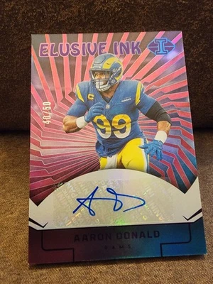 2024 Panini иллюзии неуловимые чернила авто EL-ADD Аарон Дональд /50 - Изображение 1 из 2