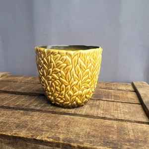 Vintage SYLVAC 3895 gelbes Blatt Pflanztopf Übertopf Vase Fab Retro  - Bild 1 von 7