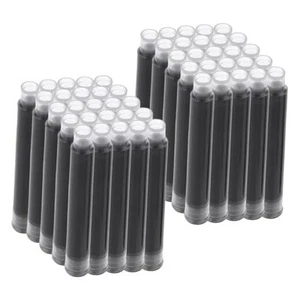 50 Pcs Balck Fountain Pen Ink Cartridges, Fountain Pen Ink Refills 3.4mm - Picture 1 of 8