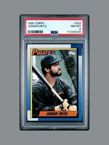 1990 TOPPS #322 JUNIOR ORTIZ PSA 8 POP 4 - Picture 1 of 3