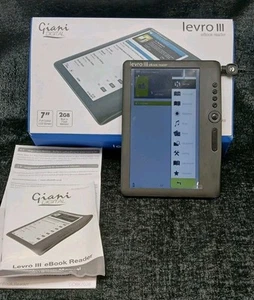 Giani Levro III GDBK7026 Digital eBook Reader 7" Display WORKING U2S2 - Picture 1 of 4