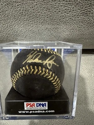 NOLAN RYAN Signed Black Baseball PSA/DNA COA Graded Gem Mint 10 HOF Mets Astros - Image 1 of 4