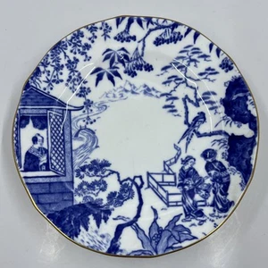 5 Royal Crown Derby blau mit Gold Mikado Bone China 6 1/4" Brot & Butter Teller - Bild 1 von 15