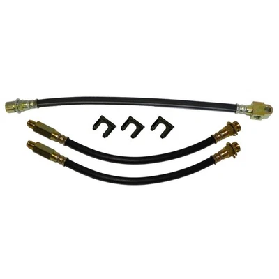 66-68 Pontiac Grand Prix freio a tambor dianteiro traseiro borracha flexível kit conjunto de linha de mangueira - Imagem 1 de 4